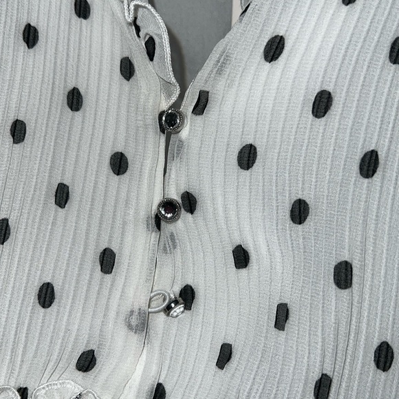 Zara Pleated Dot Dress Size Large- NWT - Picture 6 of 10